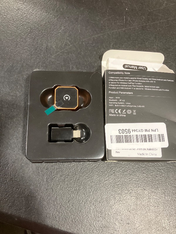 Photo 1 of 2026 Wireless CarPlay Adapter, 2in1 Mini CarPlay Wired to Wireless with Fast Stable Connection, Plug and Play, Zero Delay Car Play for iPhone iOS 10+, Android 11+