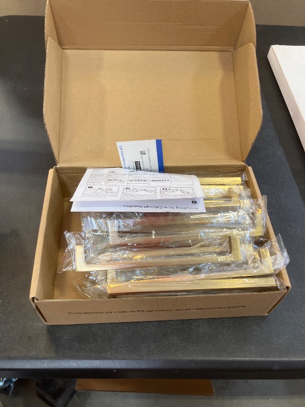 Photo 1 of Ravinte 30 Pack Solid 6-1/4 Inch Square Cabinet Handles - Champagne Bronze Pulls for Drawers and Kitchen Cabinets - Hardware Handles