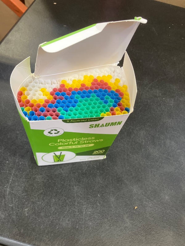 Photo 1 of 5.75" Short Cocktail Straws Plastic-Free,Colorful Disposable Drinking Straws 200pcs,Plant-Based Stylish Party Straws,A Plasticless Sturdy Drinking Straws for Hot and Cold Drinks Not Foggy