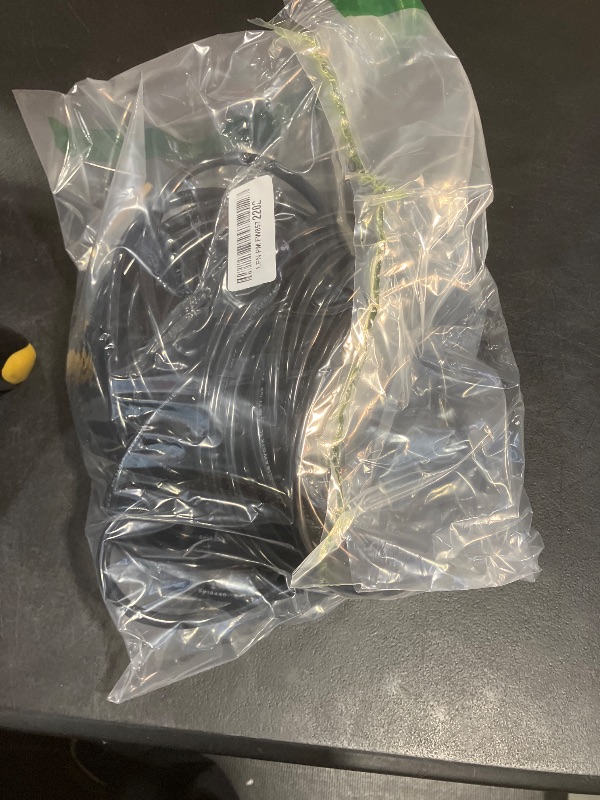 Photo 1 of 16/3 100 Ft Outdoor Extension Cord Waterproof, Weatherproof & Flame Retardant Black 3 Prong Power Cord Outside for Lawn & Garden, 16AWG 10A 1250W 125V SJTW ETL Listed