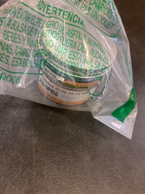 Photo 1 of 200PCS Nylon Female Spade Connector Kit - Blue 16-14 AWG - Quick Disconnect Electrical Wire Connectors - Tinned Copper Insulated Terminals for Automotive Electronics Crimp