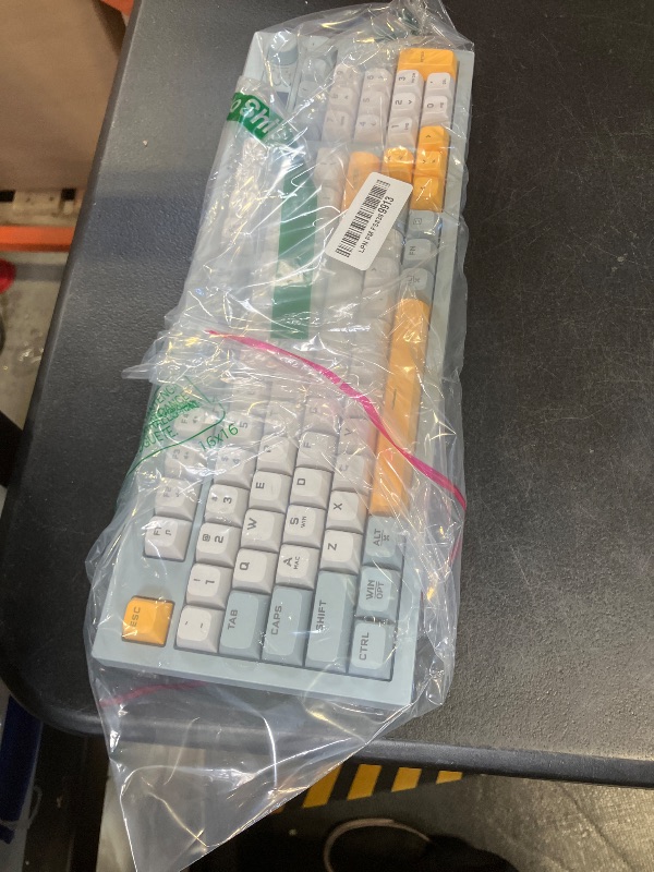 Photo 1 of Wireless Keyboard Creamy Membrane with Rainbow Backlight,3-Mode Connectivity (BT/2.4G/USB-C) with LCD Screen & Multifunction Knob,200H Battery, 94 Key PBT Keycaps, Quiet Typing for Office/Home/Gaming