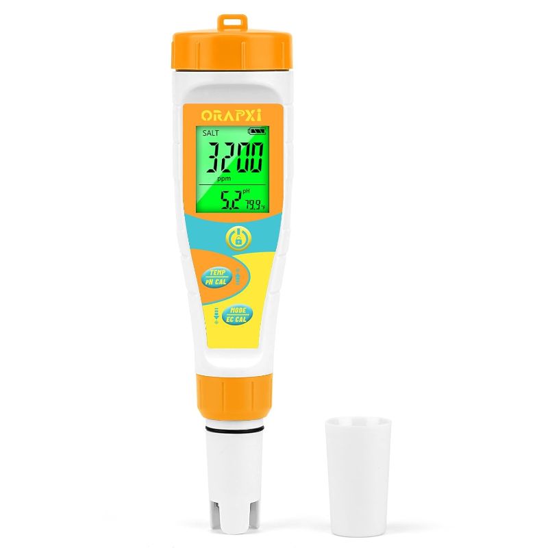 Photo 1 of 5 in 1 Pool Salt Tester pH Meter and pH Meter Salinity Tester for Saltwater Aquarium
