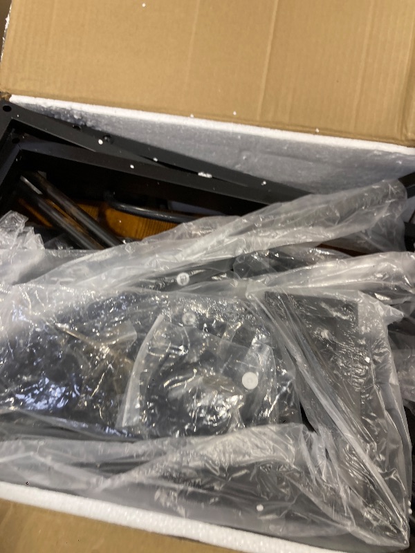 Photo 1 of SNTD Bakers Rack with Power Outlet, Kitchen Shelves Microwave Stand with Wire Grid and 10 Hooks, 4 Tiers Coffee Stand (Rustic Brown, 21.7 x 14.2 x 49.6 Inches)