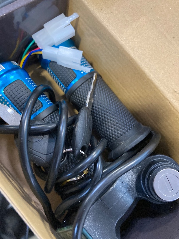 Photo 1 of Electric Twist Throttle with Key 12V-96V Universal Electric 5 Wire Throttle Voltage Display Razor Upgraded Throttle with Display