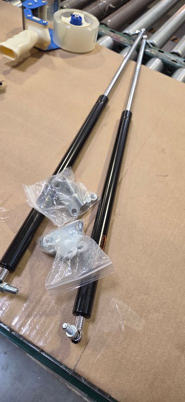 Photo 1 of PAMAGOO 30 inch 180 lbs Gas Strut Shocks, 801 N Per Prop with L-Type Mounts for Outdoor Bench Lid Heavy Duty Lid Cover RV Bed Basement Floor Door, ONLY FIT 144-198 LBS Weights, Gas Spring 2 Pack