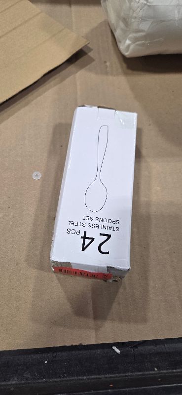 Photo 1 of 24 Pcs Dinner Spoon Set,Premium Food Grade Stainless Steel Spoons,Durable Metal Spoon,Tablespoon,Spoons Silverware Only,Mirror Finish & Dishwasher Safe,Use for Home,Kitchen and Restaurant - 7.3 inch