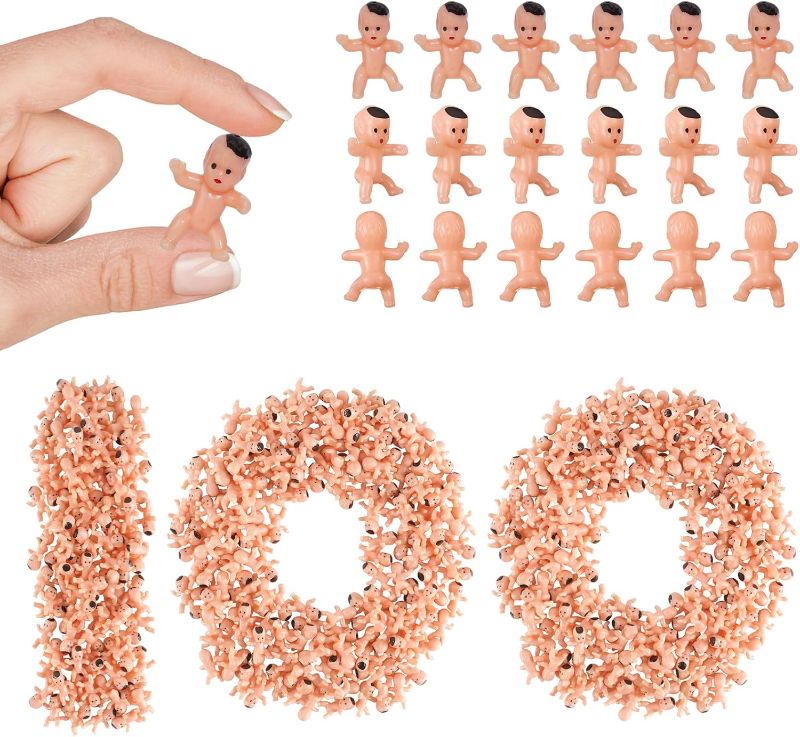 Photo 1 of 100PCS Mini Plastic Babies 1 Inch – Tiny Baby Shower Favors, King Cake Babies for Mardi Gras, Party Decorations, Ice Cube Game, Reusable Cute Mini Baby Figures