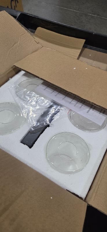 Photo 1 of DIKAIDA 4-Light Bathroom Vanity Light, Modern Matte Black Wall Sconce Lighting with Clear Glass Shade, Bathroom Lighting Fixtures Over Mirror,Vintage Wall Mounted Lamps for Mirror Bedroom,Living Room