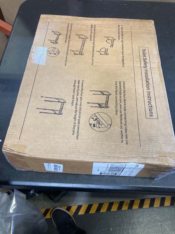 Photo 1 of Lianjindun Toilet Safety Rails, Adjustable Toilet Frame for Elderly, Seniors, Handicap & Disabled, Foldable Handicap Toilet Handles Fit Any Toilets (Gray)