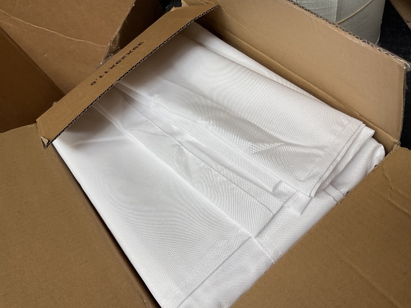 Photo 1 of HolidayIdeas Waterproof Patio Outdoor Curtains with Rod Pocket 8 Panels- UV & Privacy Protect Weatherproof Gazebo Outdoor Drapes for Porch, Balcony, Apartment, Sliding Glass Door, White, 54x95 Inch