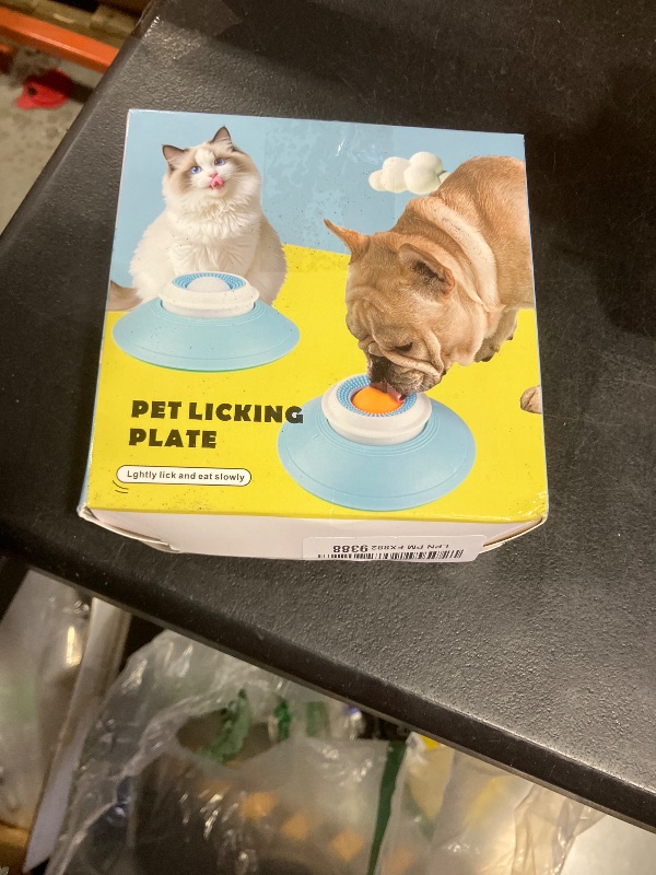 Photo 1 of Dog Lick Toy, Slow Feeder & Anxiety Relief Licking Mat for Dogs and Cats, Non-Slip Suction Cup, Interactive Food Dispenser for Liquid & Soft Food, Easy to Clean