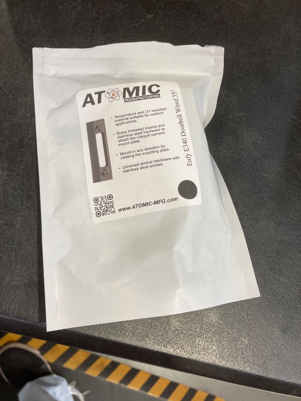 Photo 1 of Angled Doorbell Wedge Mount Bracket compatible with Aqara G4 G410 Smart Video Doorbell (Black, 35-Degree)