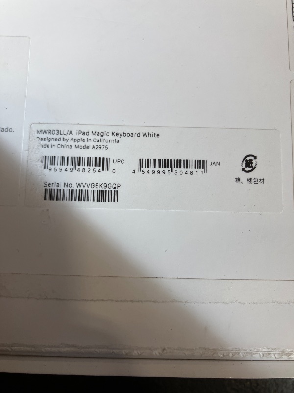 Photo 1 of Apple iPad Magic Keyboard Case for iPad Pro 11-inch (M4 and M5), Great Typing Experience, Built-in Trackpad, Function Row, US English - White