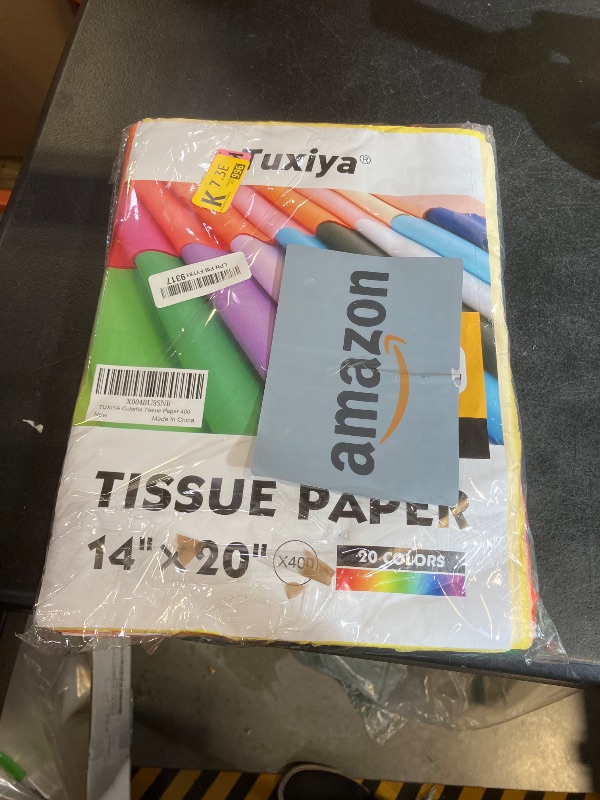 Photo 1 of 400 PCS Tissue Paper, 20 Colors 14" X 20" Tissue Papers Bulk for Packaging, Colored Tissue Paper for Gift Bags Crafts Birthday Party Flower Decoration