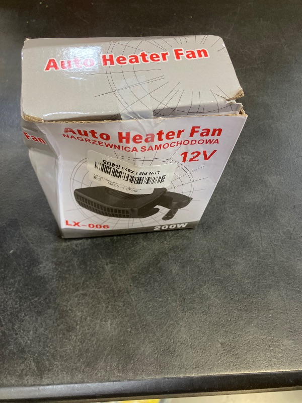Photo 1 of 12V Car Heater,200W Portable Windshield Defogger and Defroster Fast Heating & Cooling Fans with Cigarette Lighter Plug(Black)