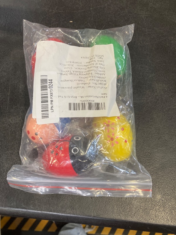 Photo 1 of 6 Pack Wooden Percussion Musical Shaker Prefilled Easter Eggs with Toys Inside Filled, Toddlers Easter Basket Stuffers Egg Fillers Montessori Toys Gifts for Kids Boys Girls Babies