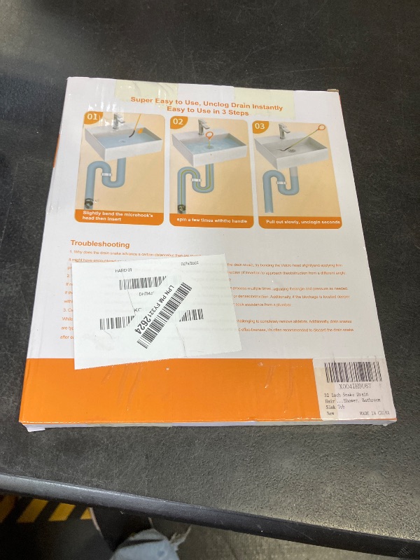 Photo 1 of 32 Inch Snake Drain Hair Removal Tool (6 Pack), Anti-Break Metal with Nylon Coating Sink Snake, Drain Cleaner Hair Catcher Remover for Shower, Bathroom Sink Tub