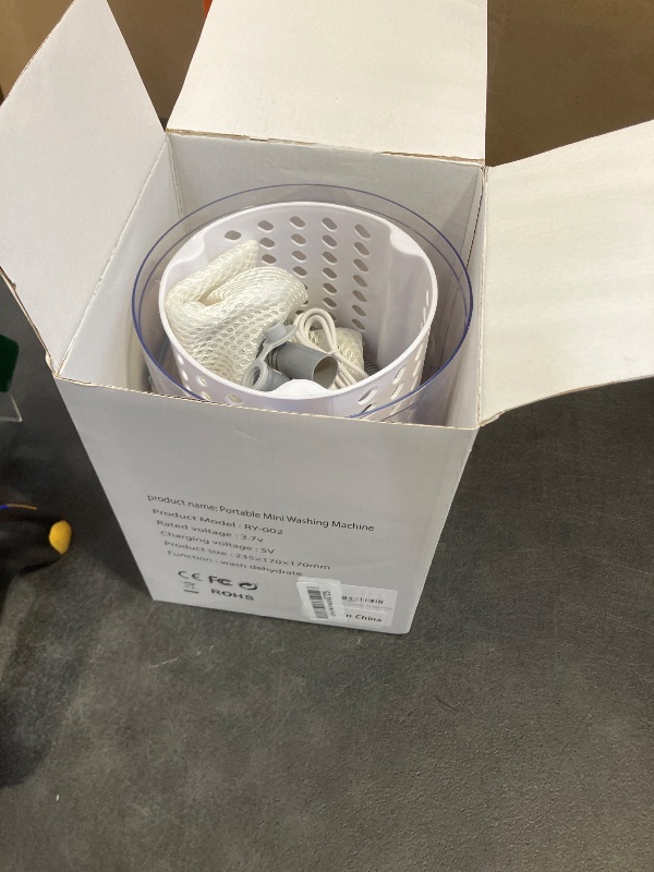 Photo 1 of Mini Washing Machine - 3L Underwear Washing Machine with 6000mAh battery + 2 Gifts of Soup dispenser Brush + Mesh Laundry Bag
