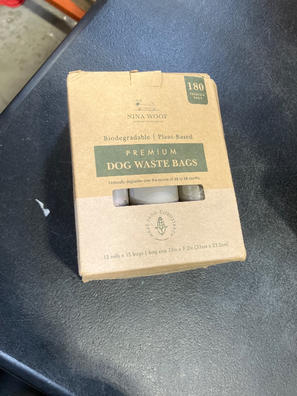 Photo 1 of 100% Certified Home Compostable and Biodegradable Dog Poop Bags - ASTM D6400 & EN 13432 Compliant Dog Waste Bags – 180 Bags – 12 x Rolls of Plant Based Compostable Waste Bags - Thick Doggie Poop Bags