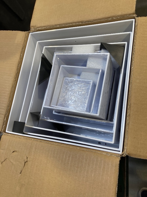 Photo 1 of 10 PCS Buffet Risers, Large Food Risers for Buffet Table, Food Display Risers for Party, White Acrylic Boxes Dessert Table Display Set, Risers Display Stands (Size 10" 9" 8" 7" 6" 5" 5" 4" 4" 3", White)