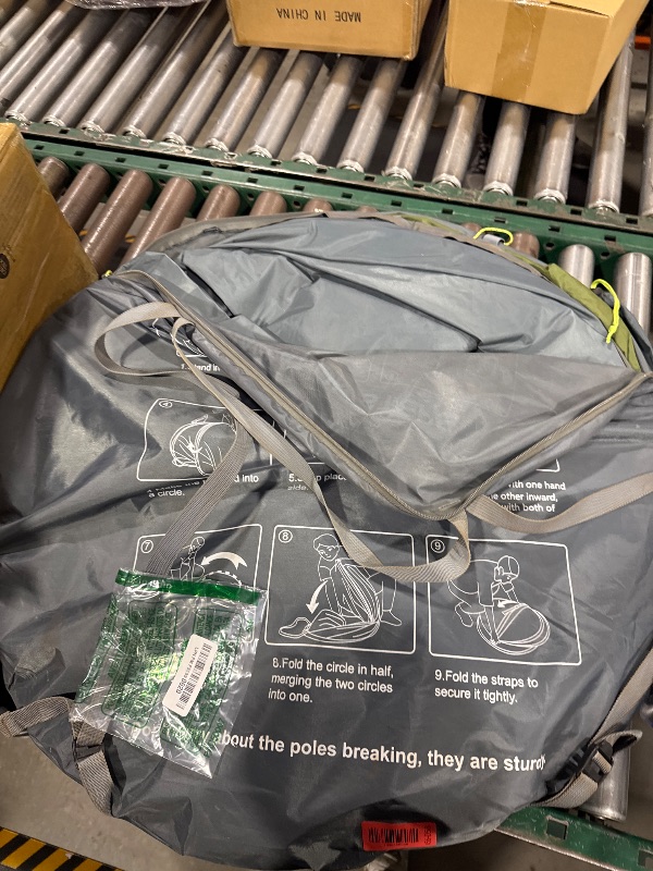 Photo 1 of 4 Person Easy Pop Up Tent,9.5’X6.6’X52'',Waterproof, Automatic Setup,2 Doors-Instant Family Tents for Camping, Hiking & Traveling