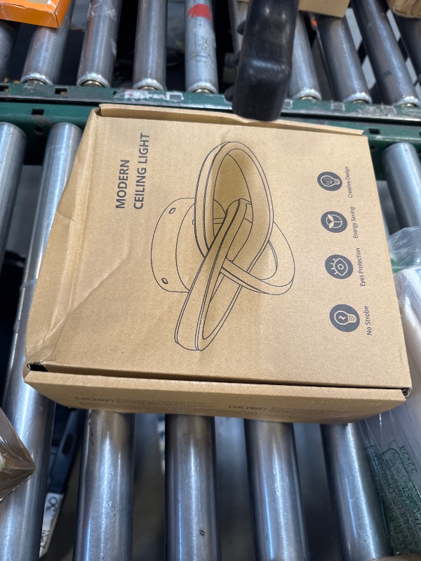 Photo 1 of CANEOE Modern LED Ceiling Light, 6000K Gold Led Hallway Ceiling Light Fixtures, Curved Design Semi Flush Mount Ceiling Lights for Hallway Bathroom Kitchen Entryway Stair Ceiling Lamp (No Dimmble)