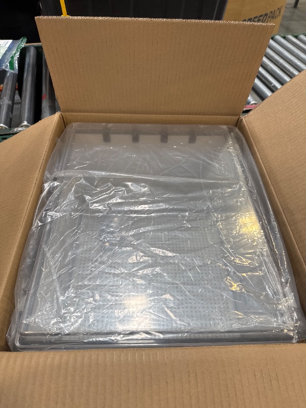 Photo 1 of ABS Electrical Junction Box, Ventilated Design, Cable Grommets, IP65 Waterproof Enclosure, Indoor/Outdoor Use with Mounting Panel.. (Clear Cover, 17.7"x13.7"x7.9")