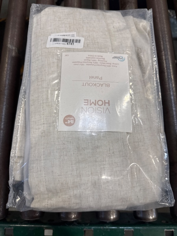 Photo 1 of Vision Home Natural Pinch Pleated Full Blackout Curtains Linen Blended Room Darkening Window Curtains 84 inch for Living Room Bedroom Thermal Insulated Pinch Pleat Drapes with Hooks 1 Panel 60"Wx84"L