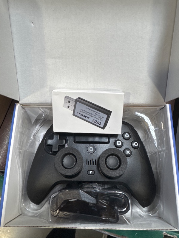 Photo 1 of QRD Spark N5 Wireless Controller for PS5 Pro Slim PS4 PS3 PS2 Steam Deck PC Windows Mac iOS Android TV Box, PS5 controller with Halleffect Gamepad Joystick with Touchpad, 6 Axis Gyro, Dual Vibration, Mapping, Macro