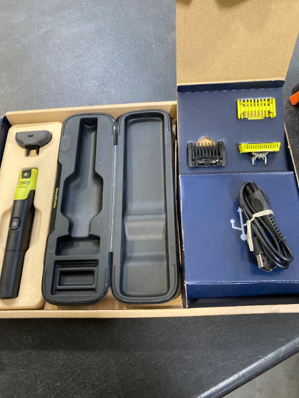 Photo 1 of *PARTS ONLY * Philips Norelco OneBlade 360 with Connectivity Hybrid Face + Body, Electric Beard Trimmer, Shaver and Body Groomer Kit with 360 Blade Tech, 1x360 Blade, 5-in-1 Comb, Travel Case, Model QP4631/90