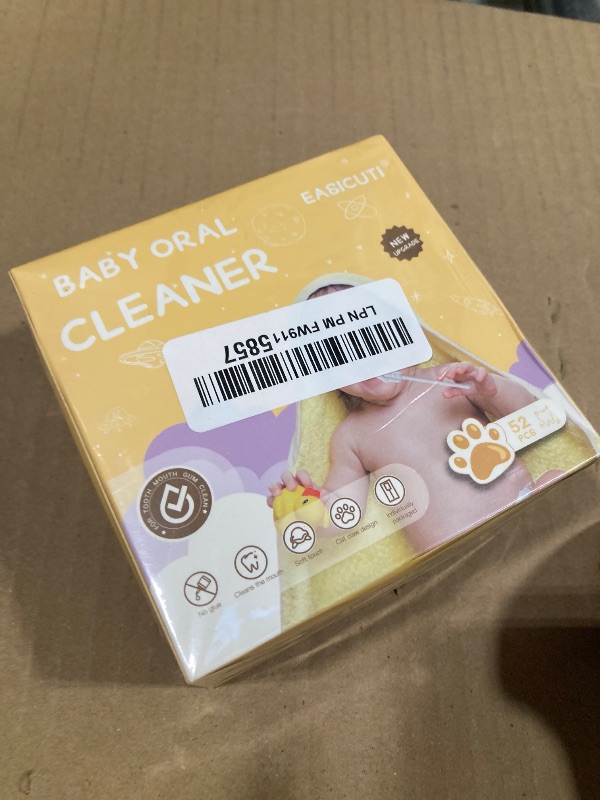 Photo 1 of EASICUTI Upgrade Baby Tongue Cleaner, 52PCS Newborn Infant Toothbrush, 2 Finger Toothbrush & Gum Cleaner Stick Dental Care for 0-36M+