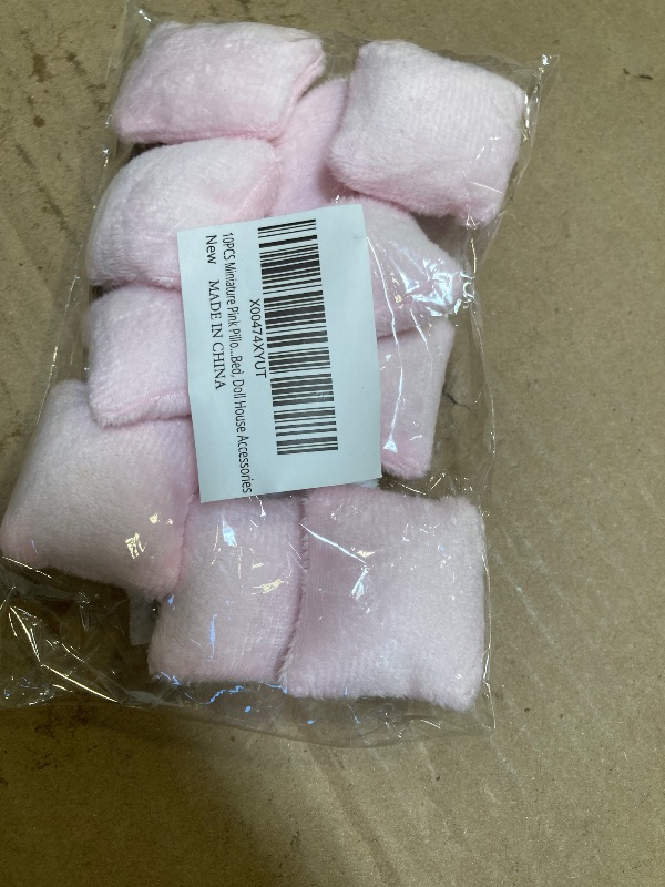 Photo 1 of 10Pcs Mini Cushions Pink Pillow for Tiny Decoration Furniture Model 1:12 Scale Miniature Dollhouse Sofa Pillows Set Accessories House Decoration Furniture Stuff Doll