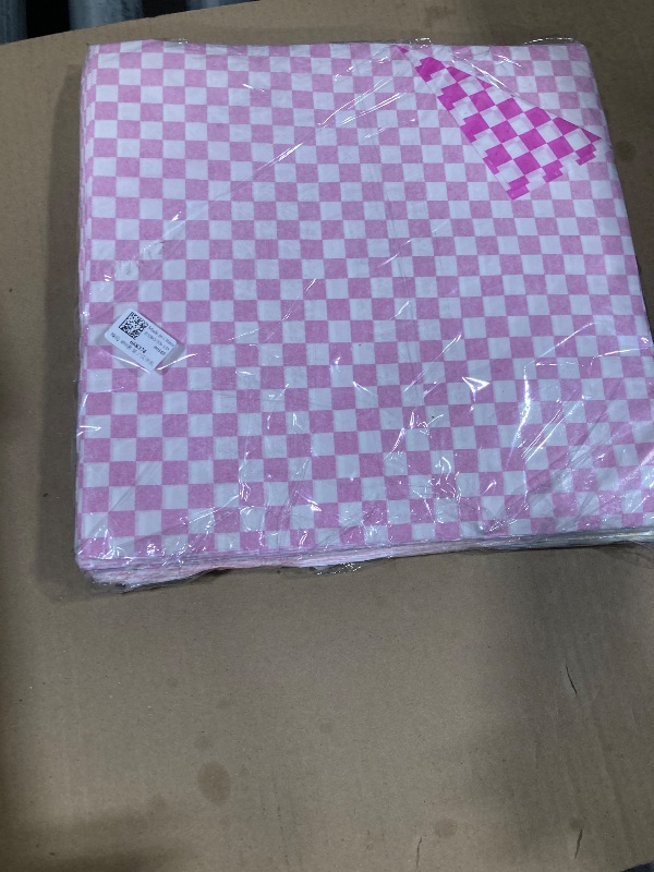 Photo 1 of 480pcs Deli Paper Sheets - 12x12 inch Variety Pack Checkered Wax Paper, Food Basket Liners for Wrapping Sandwiches Bread Burgers