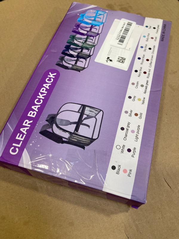 Photo 1 of USPECLARE Clear Backpack for Stadium Approved 12×6×12, Water proof Clear Bag for Stadium Events and Concert Work Sport Event