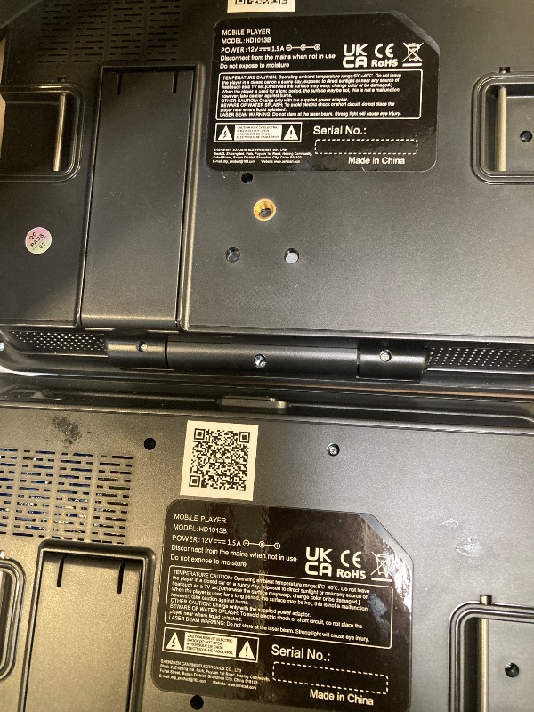 Photo 1 of 10.5" Dual Portable DVD Player, Arafuna Rechargable Car Screen Play A Same or Two Different Movies, Headrest for Car with 5-Hour, Support USB/SD, Last Memory