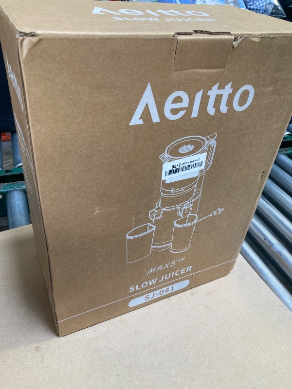 Photo 1 of Cold Press Juicer, 5.3" Extra Large Wide Mouth, Aeitto Slow Juicer Machines, High Juice Yield, Fit Whole Vegetables & Fruits, Professional Juice Extractor Machine,Self Feeding, Easy to Clean