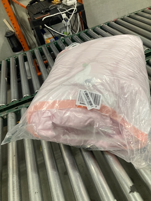 Photo 1 of QOOMO Cartoon Bear Comforter Queen Size,Pink Strawberry Bedding Set for Kids Teens Girls,3Pcs Bedding Set Printed Comforter with 2 Pillowcases,Down Alternative,Soft and Lightweight?Queen Size