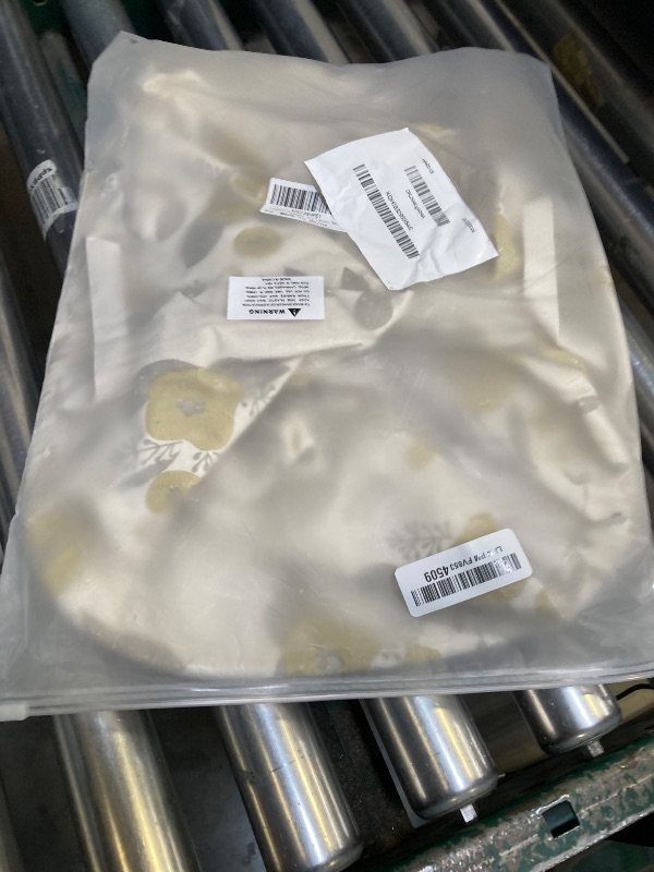 Photo 1 of UUJOLY Collapsible Laundry Basket, Laundry Hamper with Handles Waterproof Round Cotton Linen Laundry Hamper Printing Household Organizer Basket, 19.7x15.7 inches, Yellow