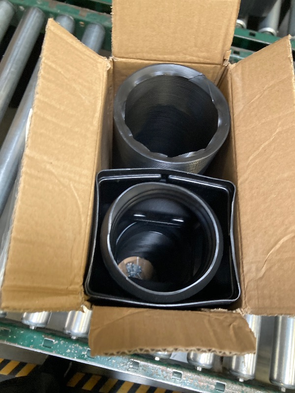 Photo 1 of 2 Pack Rain Gutter Downspout Extensions Flexible,Down Spout Extender Diverter Extendable from 21 to 68 in,Screws for Included,Black