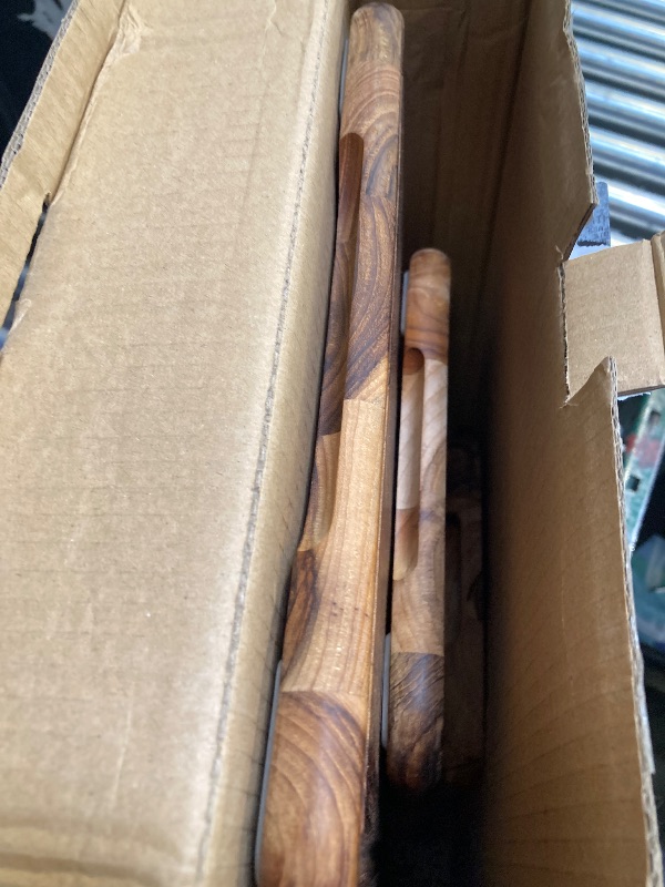 Photo 1 of 3 Pack Teak Wood Cutting Board Set for Kitchen Charcuterie Board Serving Heavy Duty Non Toxic Slip Over Sink Solid Thick Haus Wooden Chopping Board Large Big Small Meat Best Kitchen Essential Gift