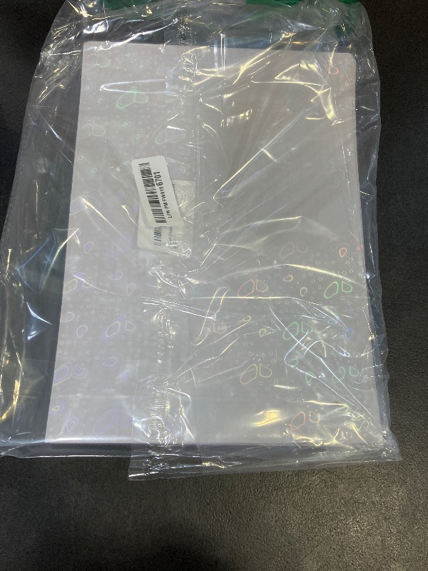 Photo 1 of 100 Sheets Holographic Sticker Paper 8.3x11.7 Inch Clear Vinyl Self Adhesive Waterproof Rainbow Vinyl Sticker Paper, Waterproof Transparent Holographic Laminate Film (10 Styles)