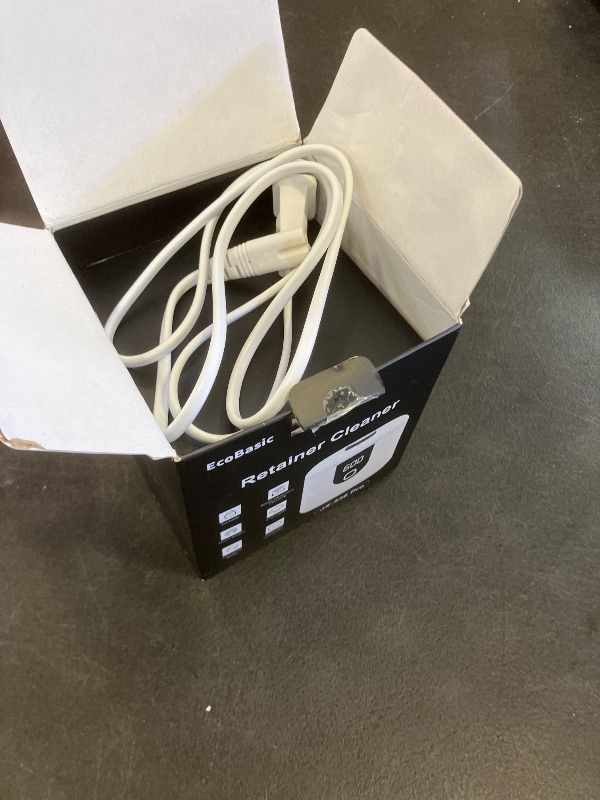 Photo 1 of 45kHz Ultrasonic Retainer Denture Cleaner Machine, Fast Cleaning for Aligners, Mouth Guards, Braces, Toothbrush Heads & Jewelry, 200ML Dental Cleaning Pod, 4 Modes & Digital Timer, White