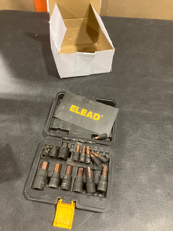 Photo 1 of 16-Piece Metric Hex Bit Socket Set - Premium S2 Steel 2mm-14mm Allen Socket Set with Socket Adapters, 1/4”, 3/8” and 1/2” Drive | Professional Mechanic Garage Tools