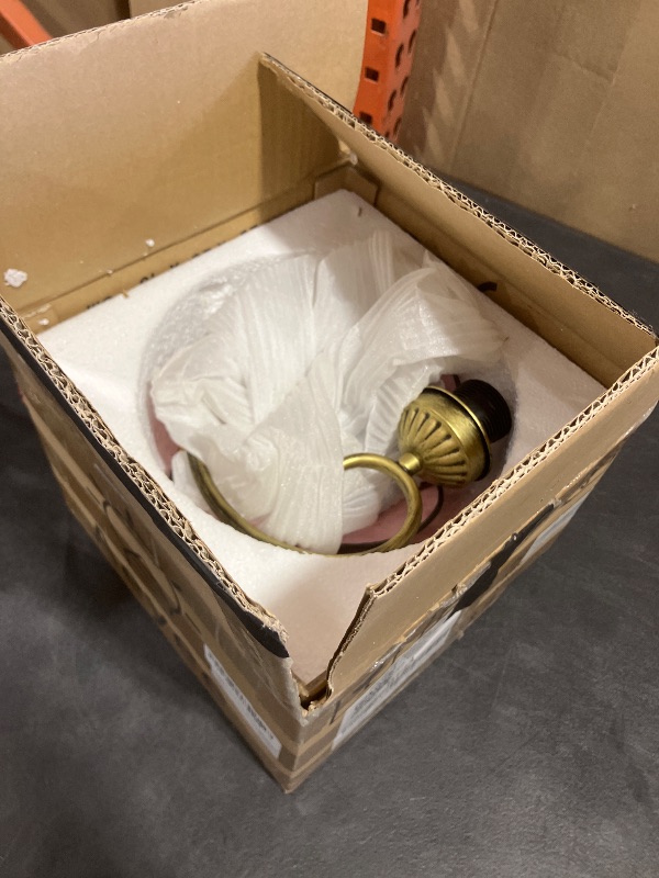 Photo 1 of Aeyee Tiffany Style Wall Sconce, Flower Shaped Wall Light, Stained Glass Wall Lamp for Entrance, Bedroom, Hallway in Pink