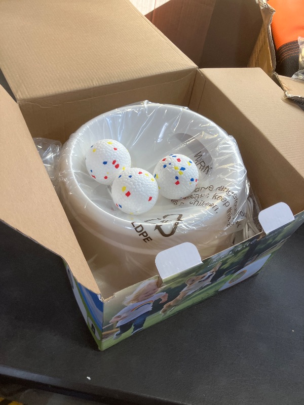 Photo 1 of Dog Ball Launcher - Automatic Ball Launcher for Dogs, 3 Adjustable Distance Settings Dog Ball Thrower, Indoor Outdoor Interactive Dog Toys, with 3 2.3-inch Balls, Small/Medium Sized Dog Thrower