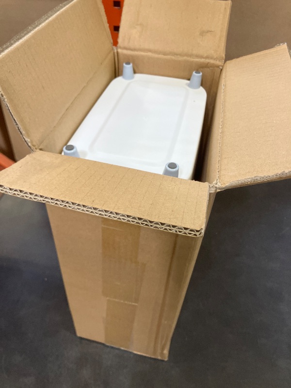 Photo 1 of 2-Pack - Bathroom Trash Can Automatic Touchless - 2 Gallon Slim Motion Sensor Garbage Can - Waste Basket for Bedroom, Laundry room, Small Spaces - Narrow Automatic Trash Bin - White with Grey Edge