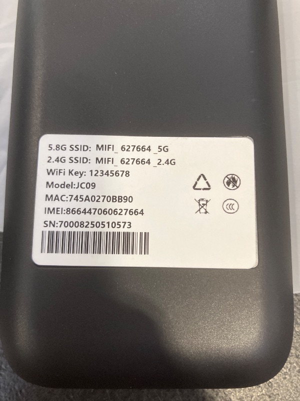 Photo 1 of 5G Mobile Wi Fi Hotspots, Portable Travel Router Supports 16 Users at The Same Time, 7100mAh Large Battery, Pocket Wi Fi Device for Secure Internet at Home Or Everywhere You
