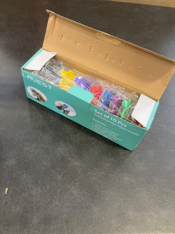 Photo 1 of 10 Professional Hair Clipper Guards Cutting Guides Compatible with Most Wahl Clippers with Organizer, Color Coded Clipper Combs Replacement - 1/16" to 1"