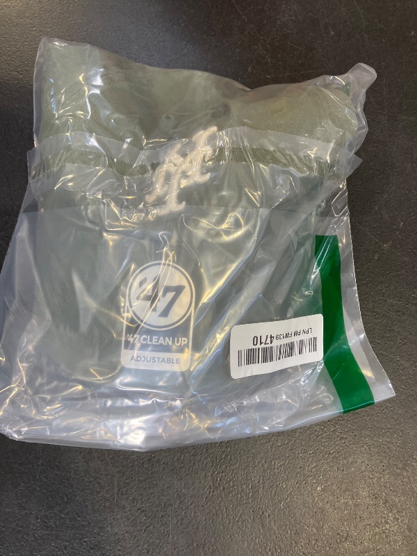 Photo 1 of 47 Brand MLB Moss Green Primary Logo Clean Up Adjustable Strap Baseball Cap Hat, Adult One Size Fits All - New York Mets Moss Green